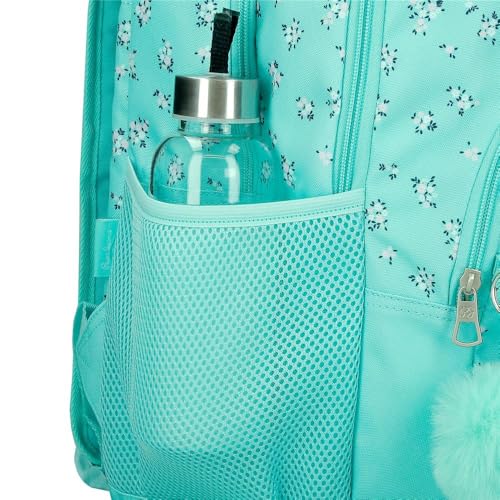 Mochila Pepe Jeans Nora azul de 30x39x12 cm que soluciona la falta de espacio para los libros 5