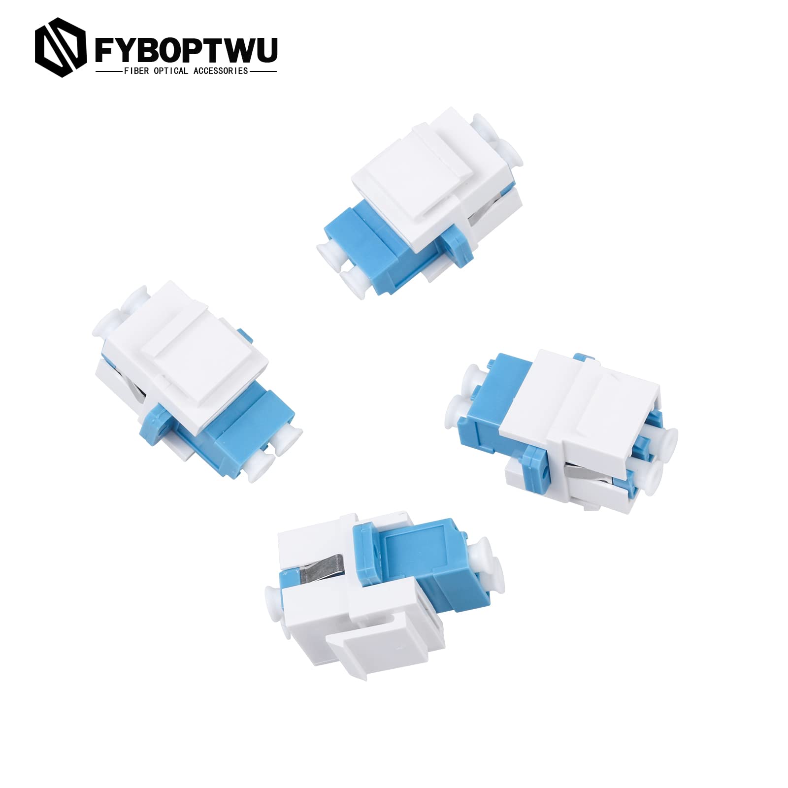 Lot de 20 coupleurs à fibre optique LC duplex monomode (blanc) (SM) adaptateur de câble fibre optique LC-LC Duplex Single Mode Connecteur