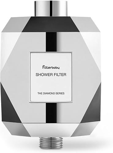 Filterbaby Diamond Series Filtro de ducha desarrollado por expertos, filtro de agua prémium para piel y cabello, probado en laboratorio para reducir