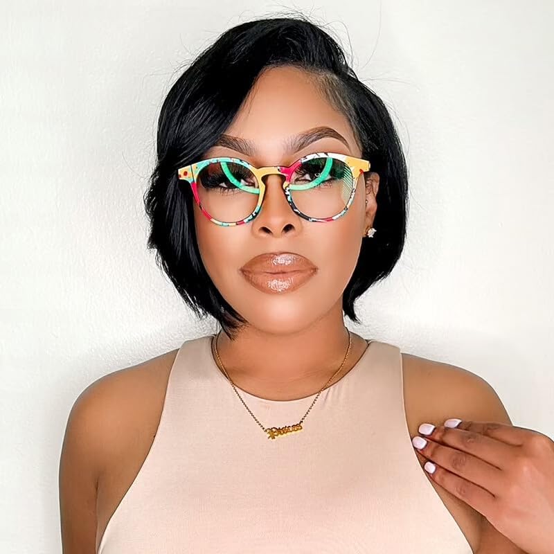 Miniatura 3 de Zeelool Unisex Chic TR90 - Marco redondo para anteojos con lente transparente sin receta Street-Artist ZVFT0271