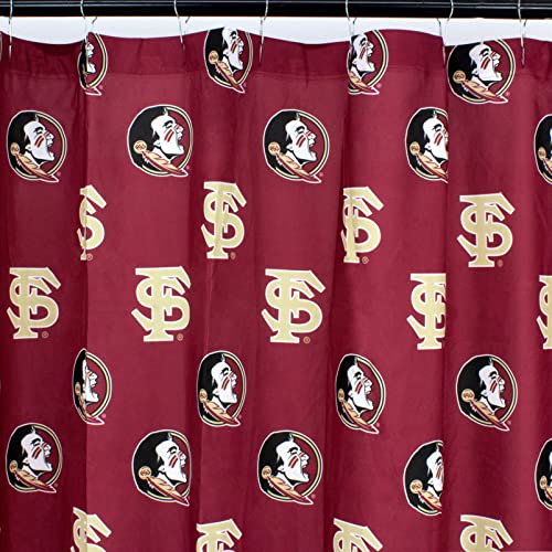 Image of College Covers Everything Comfy Florida State Seminoles Bright and Colorful Shower Curtain Cover 70 inch x 72 inch