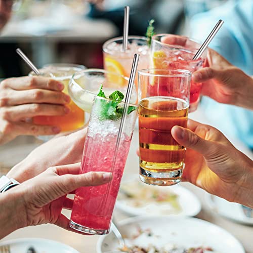 BONHHC 6 Pezzi Cucchiai di Cannuccia in Acciaio