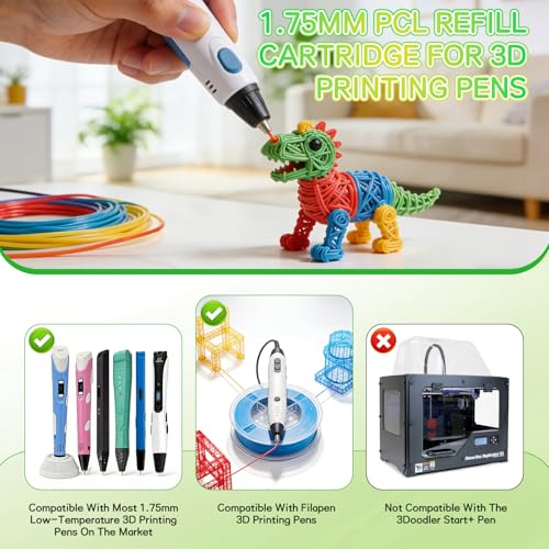 40 Couleurs 3D Stylo Filament PCL 1,75 mm, 5 m chacune – vue 6