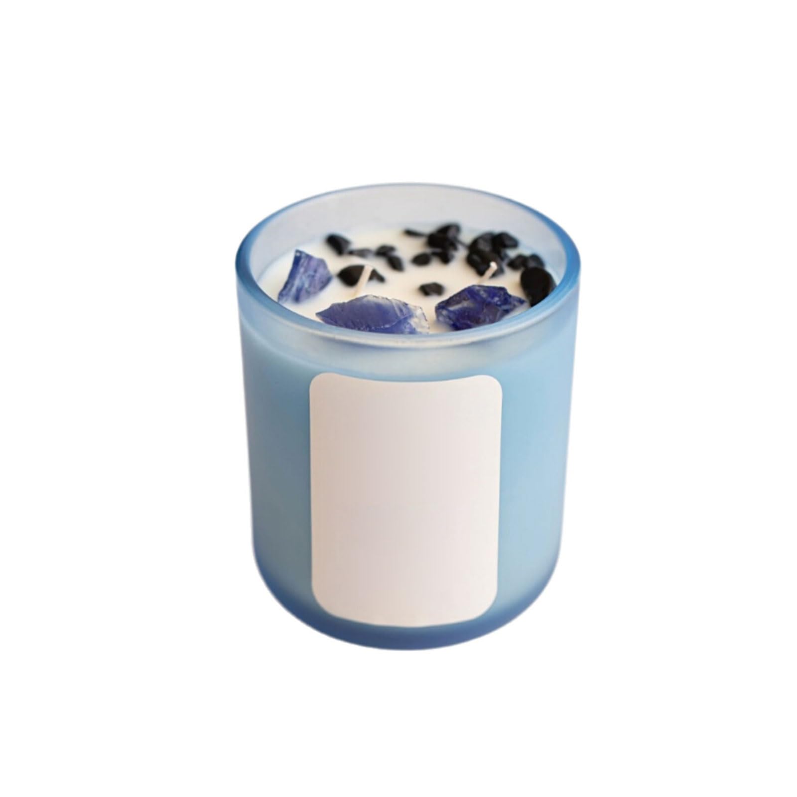 Squisito 2 candele in vetro con stoppino Candela for aromaterapia al sale marino Candele in barattolo riutilizzabili realizzate con cera di soia e oli essenziali tranquillo