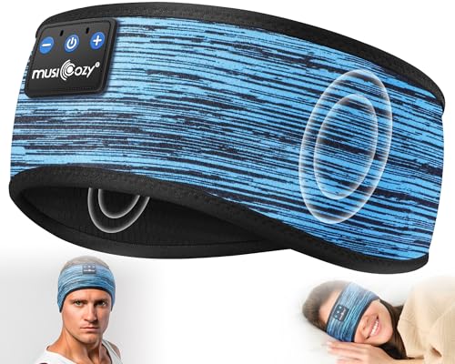 MUSICOZY Sleep Headphones Bluetooth 5.4 Headband, Wireless Music Sleeping Mask Headphones Earbuds Earphones Sweatproof for Women Mom Sports Workout Running Jogging Yoga Cool Gadgets Unique Gifts