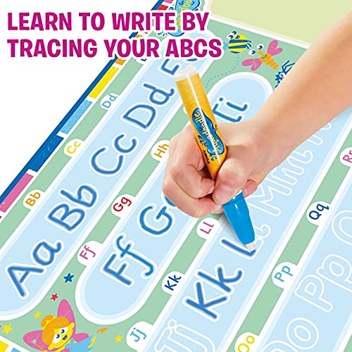 AquaDoodle My ABC Doodle Large Water Doodle Mat, Official Tomy No Mess Colouring & Drawing Game, Suitable for Toddlers and Children Aged 3, 4 & 5 +