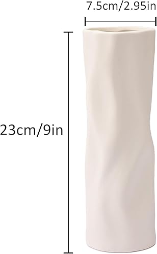 Miniatura 2 de Fixwal Jarrón de cerámica para flor, jarrones grandes para decoración rústica del hogar, decoración de sala de estar, decoración moderna de granja,