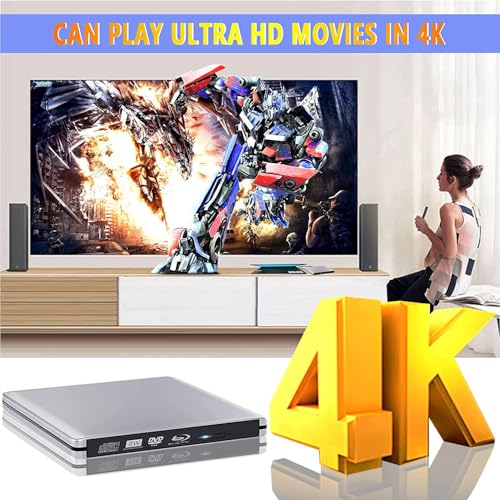 Unidad externa Blu-ray DVD con USB 3.0 y Type-C miniatura 3