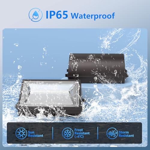 Deamoris 200W 8Pack LED Wall Pack Light with Photocell, 30,000LM, 5000K Daylight White, IP65 Waterproof Outdoor Wall Light, Dusk to Dawn Commercial Exterior Lighting for Garage, Warehouse, Driveway - Image 4