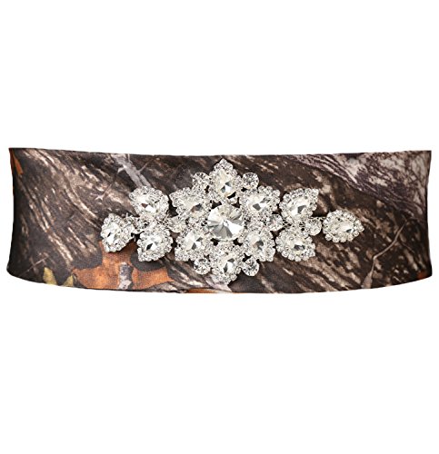 YINGJIABride Camo Wedding Sash Bridal Belts Prom Party Camouflage DIY Accessories