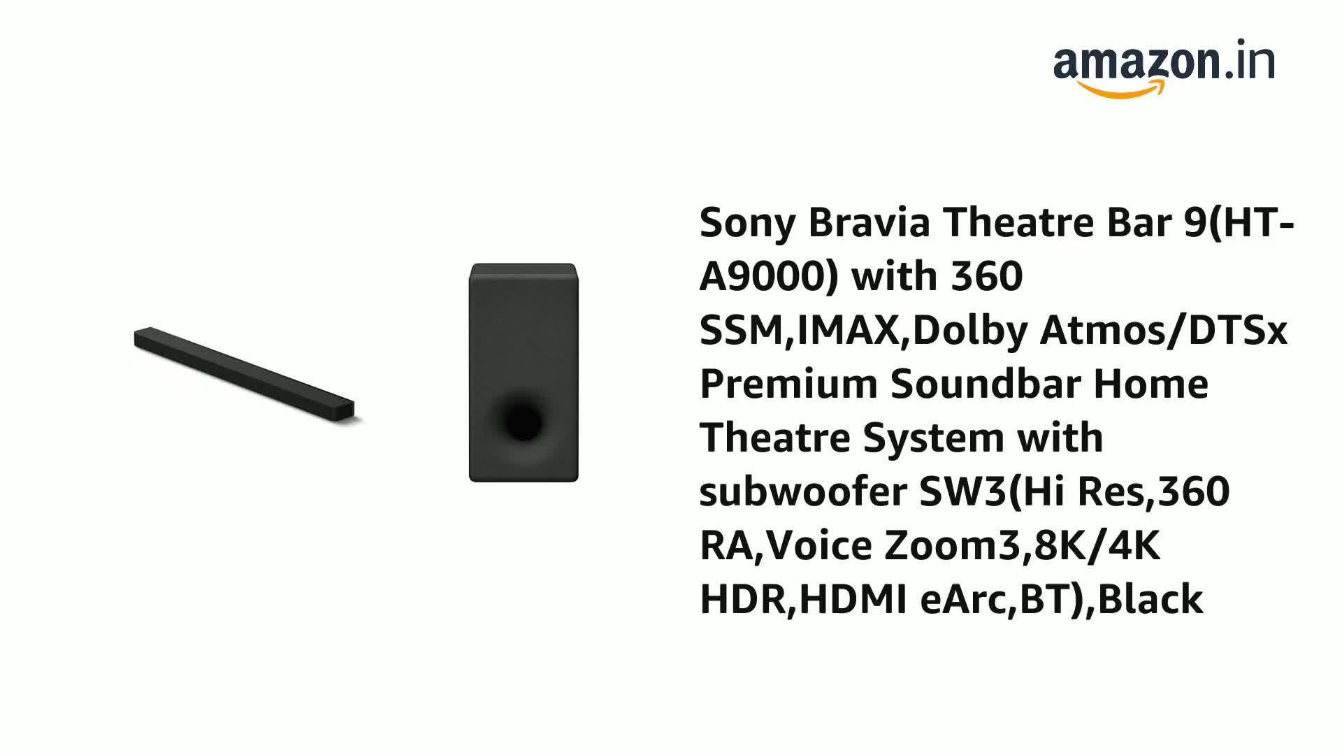 Sony New Launch BRAVIA Theatre BAR 9 Premium Soundbar Home Theatre