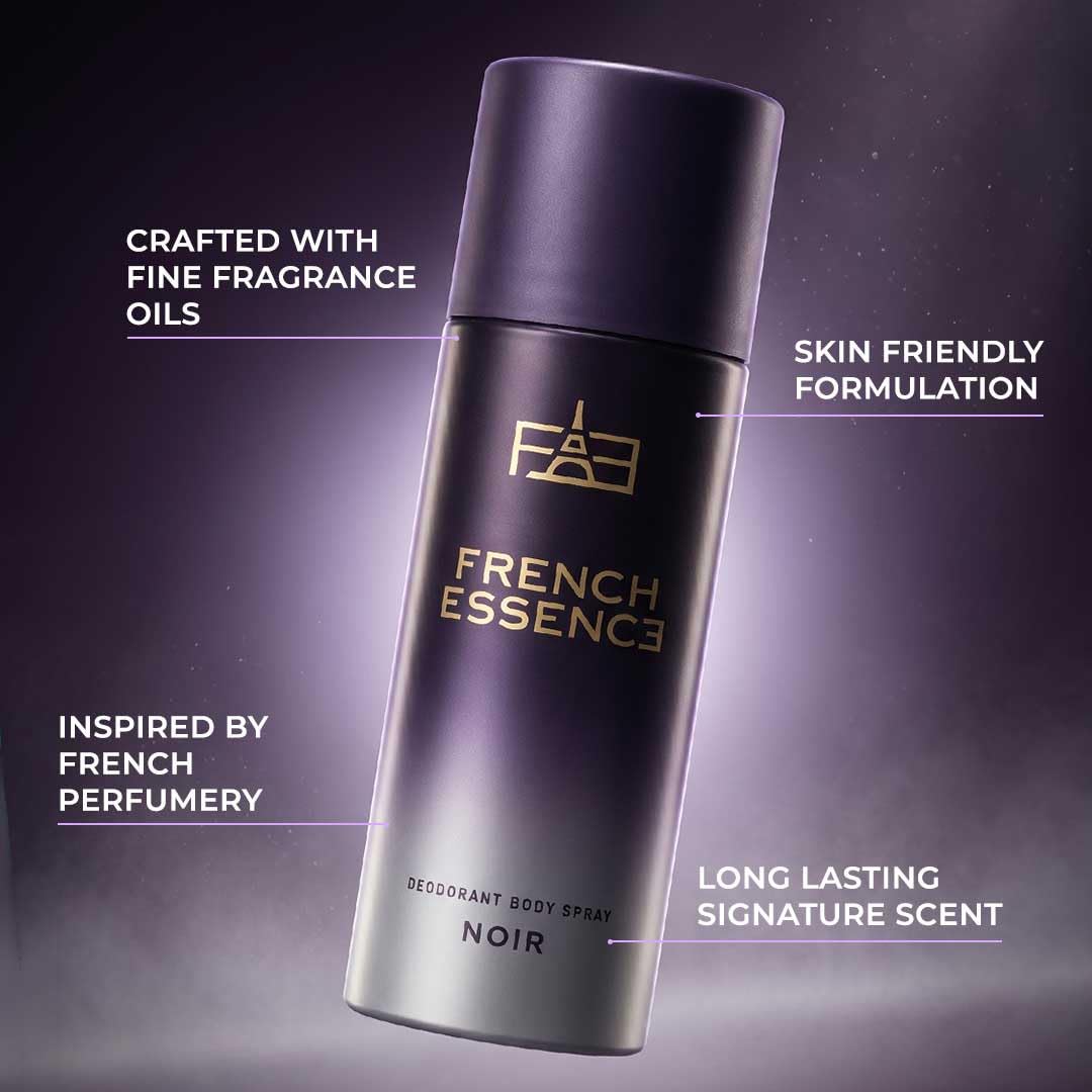 French Essence Noir | Deodorant for Men and Women | Long Lasting Scent - 150ml Pack of 1 4