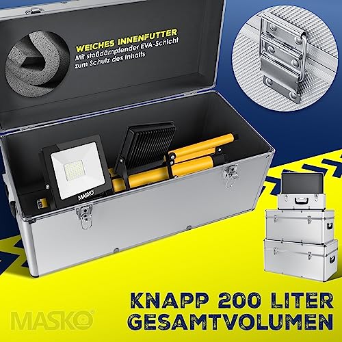 Masko® 3er SET Alu Boxen | Alubox | Alukiste | Werkzeugkoffer | Werkzeugkasten | Transportbox | Werkzeugkiste | Lagerbox NEU Werkzeug Box |