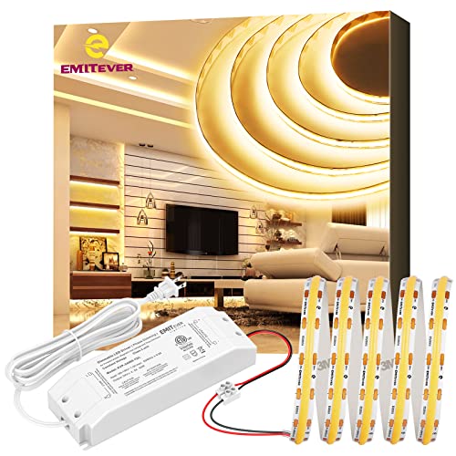 Tira de LED EMITEVER COB Warm White 16.4ft 24V Dimmable miniatura 1