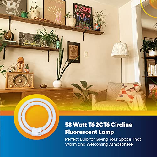 Technical Precision Replacement 55W Bulb For Kichler 4029 58W Circline Lamp - 9 Inch 2Ct6-3500K #TOP3