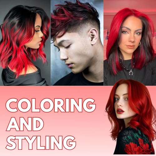 Image of Temporay Hair Color Wax | Metallic Shine | For Men & Women | DIY Instant Hair Color | Temporay Color 1 Day 1 Wash | No Ammonia, Bleach & Damage | Hot Red - 100 gram