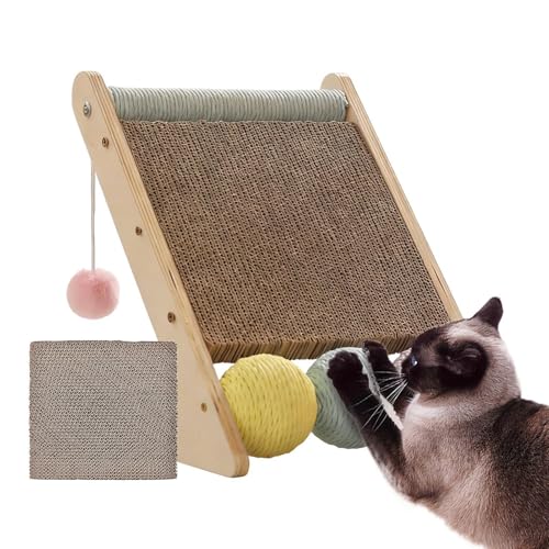 Generisch Tiragraffi per gatti, con pallina da gioco, protezione interattiva per mobili, tappeti, divani, gatti e gattini