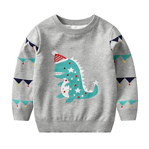 EnJoCho Toddler Kids Girls Boys Christmas Dinosaur Cartoon Sweater Casual Prints Ugly Christmas Sweater Teen Girl