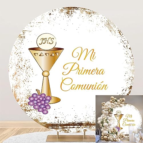 Fondo redondo para primera comunión 6ft miniatura 1