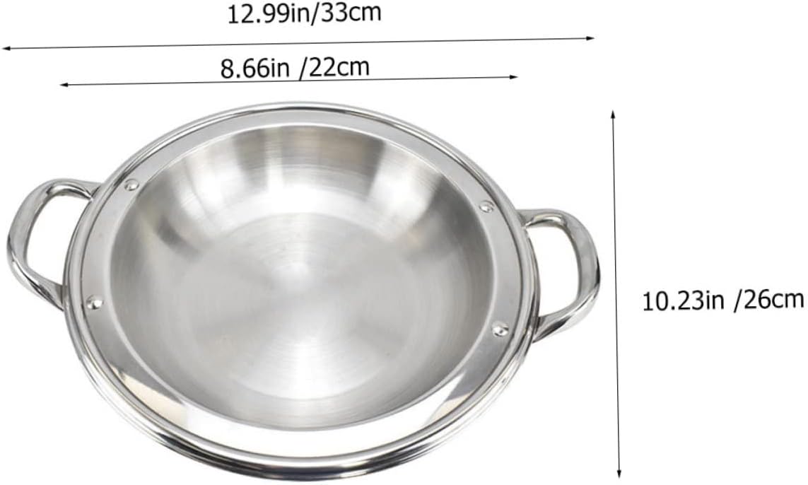 KICHOUSE Nonstick Pot Pan Hotpot Pot Divider Multi-function Stainless Steel Pan