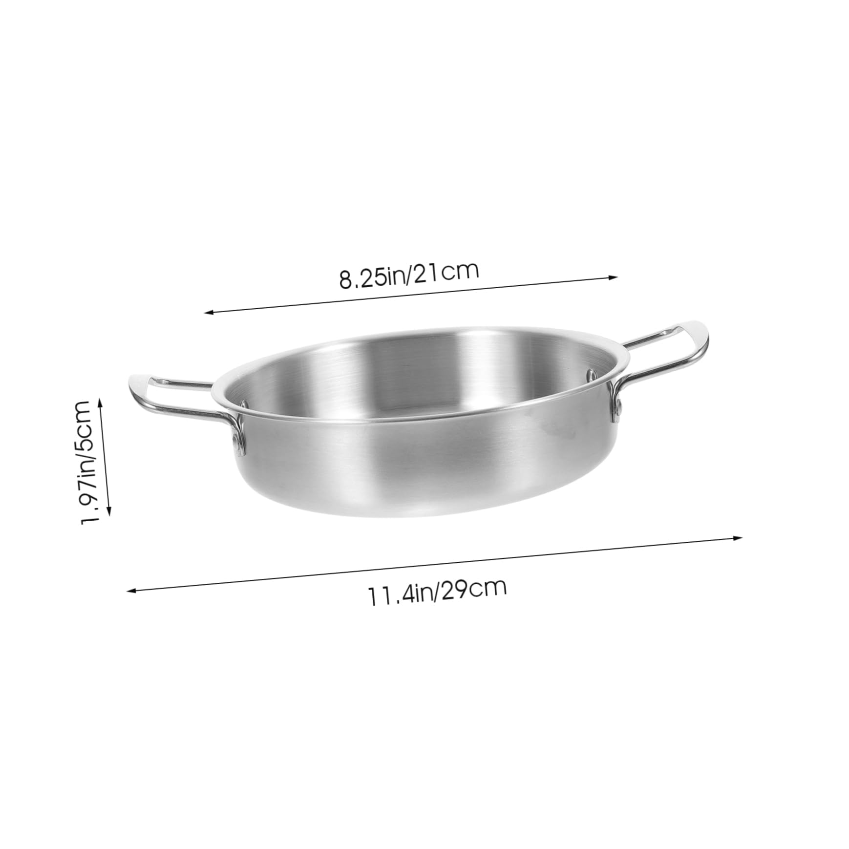 CONGARTENO Stainless Steel Ramen Noodle Pot Double Handle Lightweight Seafood Soup Cooking Pot for Outdoor Camping Home Use Ergonomic -scald Design