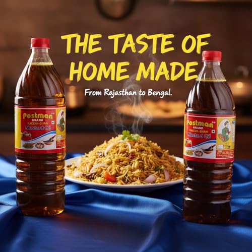 Image of Postman Wood Pressed Mustard Oil 15L+1L Extra | Combo Pack of 16L Kaachi. Ghani Sarso Tel