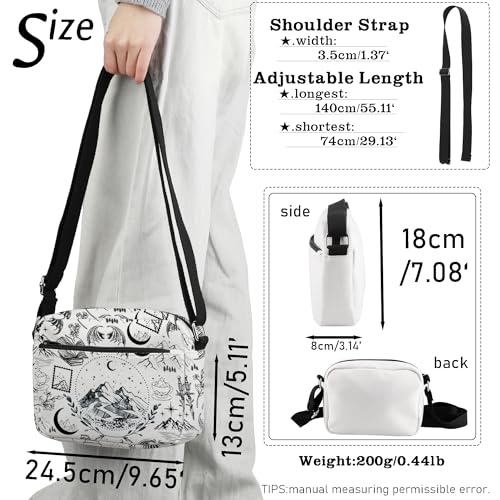 CMNIM Fantasy Book Inspired Gifts Book Lover Crossbody Bag Fantasy Series Merch Purse for Bookish Gifts4