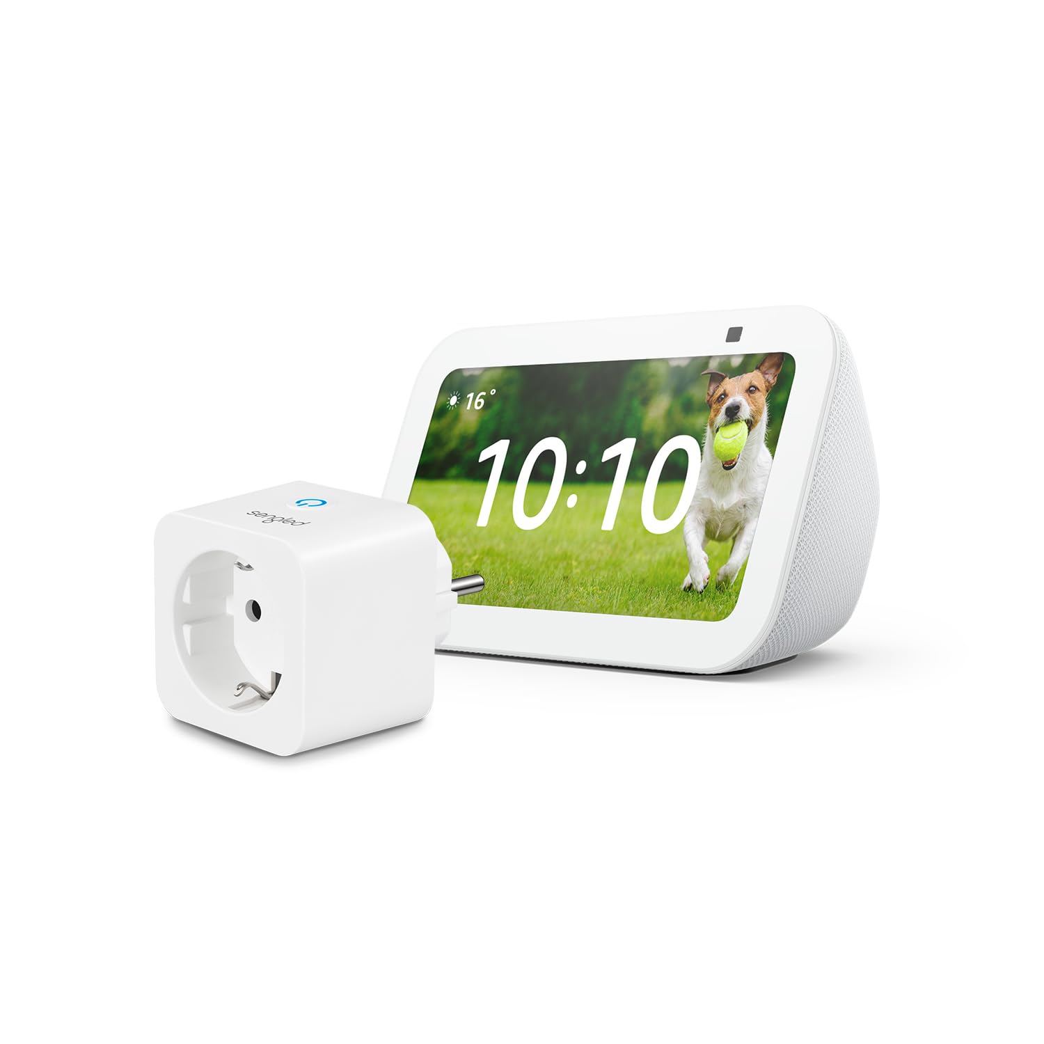 Echo Show 5 (3.ª generación) | Blanco + Sengled Smart Plug, compatible con Alexa - Kit de inicio de Hogar digital