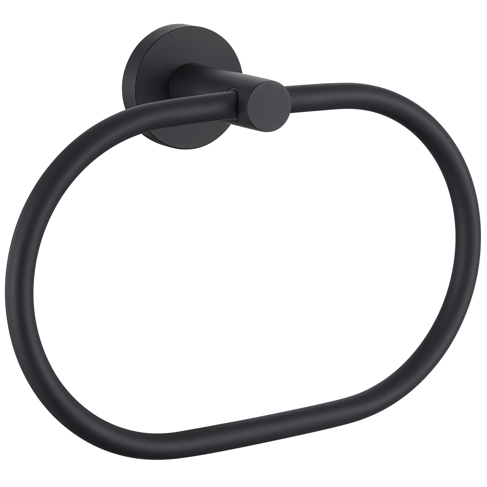 Angle Simple Bathroom Hand Towel Holder, Swivel Towel Ring, Matte Black