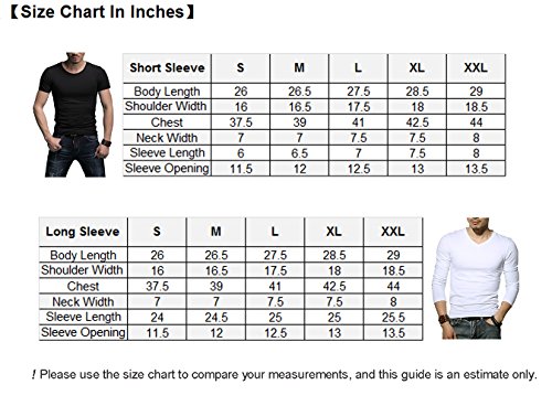 Men's Tagless Slim Fit Top Muscle Cotton V-Neck Crewneck Short Sleeve Undershirts T-Shirts3