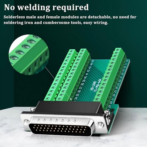 Conector Serial DB44 macho 44 pines, pack x2 miniatura 4