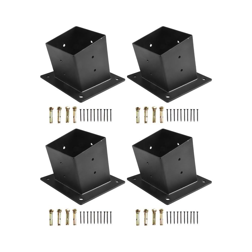 Staffe inclinate per pergola con montaggio a parete con hardware per gazebo da 10,2 x 10,2 cm