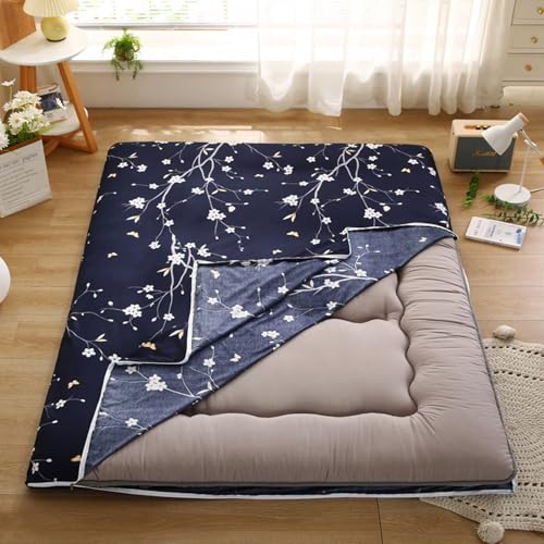 CMHYBS 100% Coton Housse De Matelas pour Japonais Matelas Futon, Taille Réelle Housse De Protection pour Traditionnel Sol Matelas Futon,avec Double Fermeture...