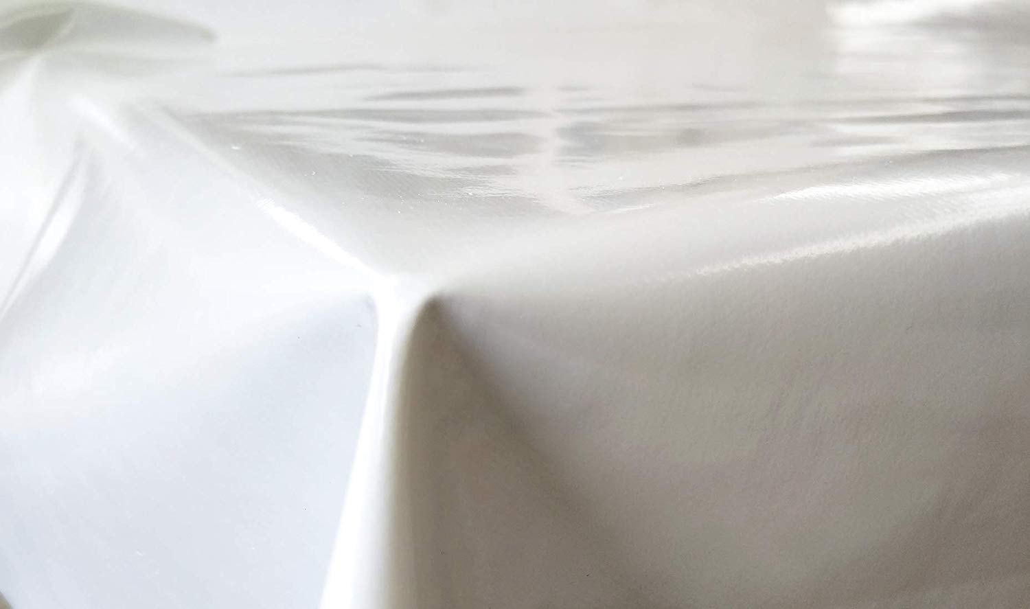 Jolee Fabrics Plain Colour Wipe Clean PVC Vinyl Tablecloth and Sizes (Plain White, 140cm x 250cm Long Rectangle)