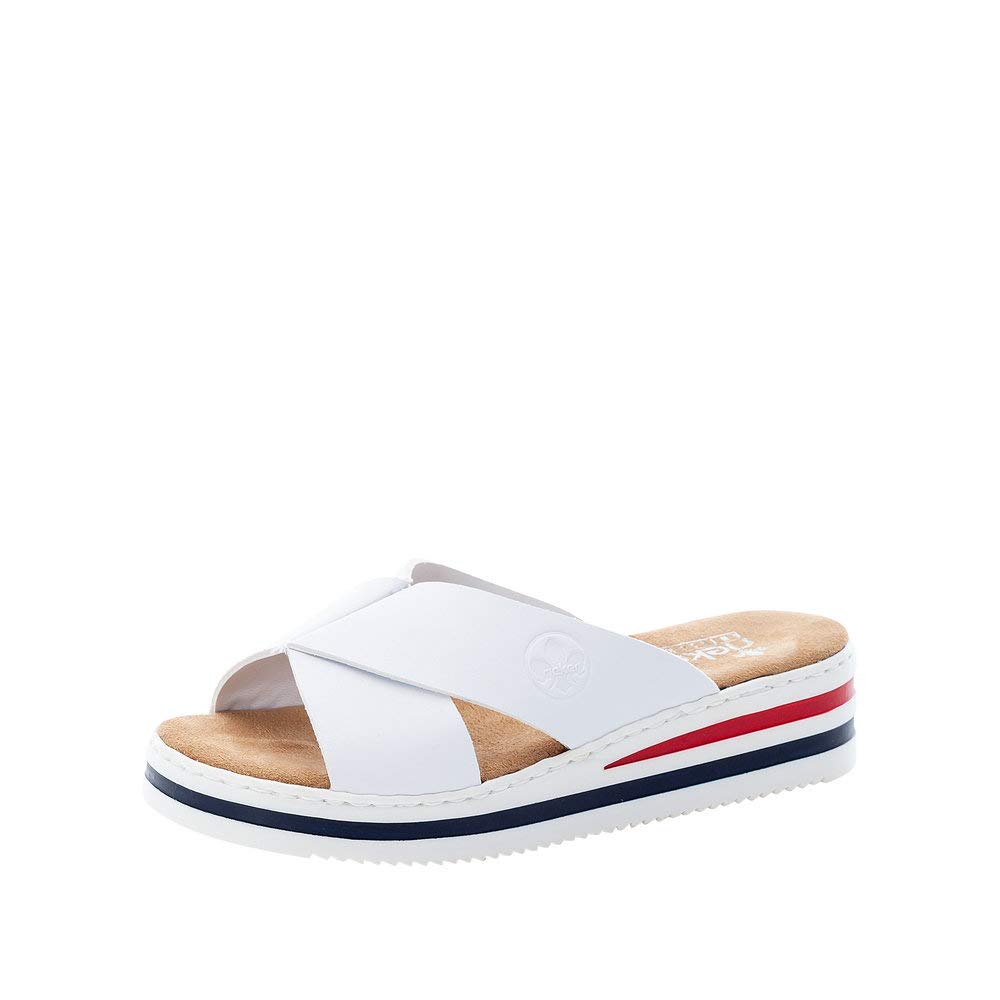 Rieker Women's V02A1 Sandal, White, 6.5 UK