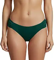 Biquíni Calcinha Praia Feminina Adulto Drapeada Borboleta Lateral Larga Forrada Blogueira Verão