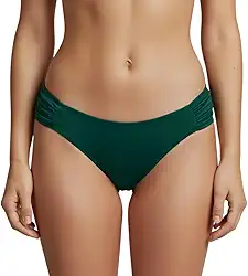 Biquíni Calcinha Praia Feminina Adulto Drapeada Borboleta Lateral Larga Forrada Blogueira Verão