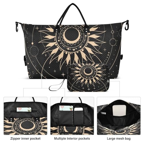 Bolaz Duffle Bag for Travel-Sun and Moon Pattern， Easy Update Large Magnectic Sticker Refrigerator Magnets Decor Wash Machine Magnet Decals23"x26"2