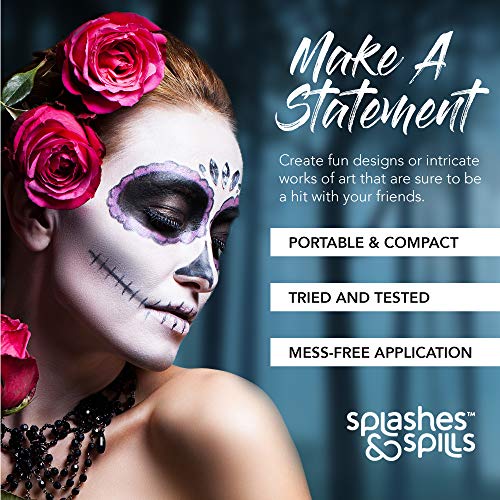 Water Activated Face and Body Paint - White, 18g Cake Tub - Pretend Costume and Dress Up Makeup by Splashes & Spills - Thumbnail 2