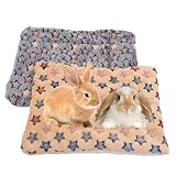 VZYUVY 2PCS Guinea Pig Bed Mat, Washable Small Animal Bed, Bunny Rabbit Pillow Blanket(12.6 x 9.8 Inch)