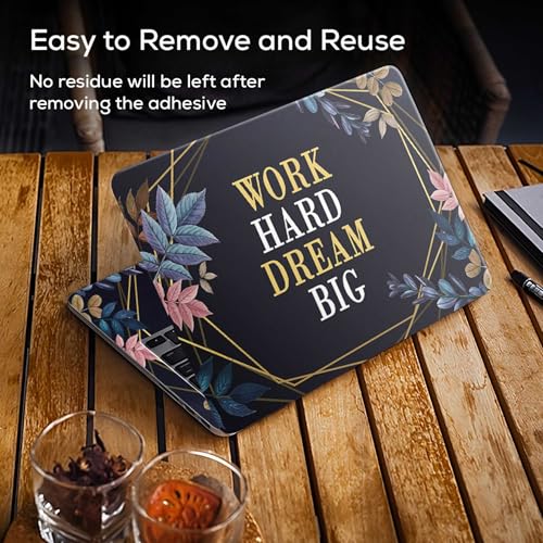 Image of Galaxsia Floral D21 Full Body Vinyl Laptop Skin /Sticker /Cover Upto 15.6 Inches Laptops Laminated-Removable-HD Quality Compatible for Hp-Dell-Sony-Lenovo-Asus etc.(15x10 Inches)