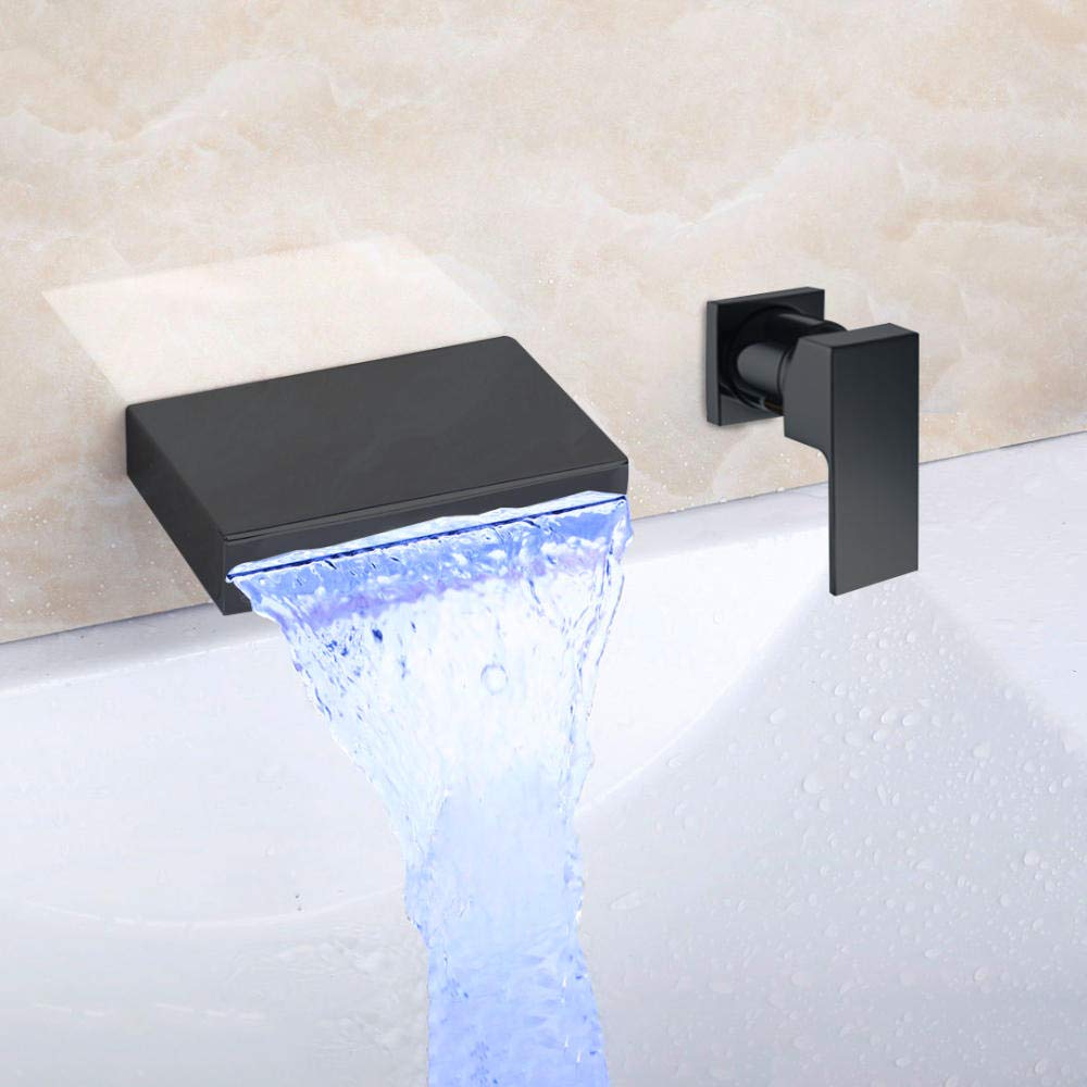 Miscelatore Lavabo Miscelatore Lavabo Miscelatore Lavabo Miscelatore Lavabo Rubinetto Vasca Ottone Solido Cascata Cambia LED