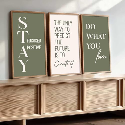 Image of kotart - Quotes Wall Decor Paintings | Quotes Wall Decor Poster With Frames | Wall Hanging Paintings For Office Living Room Bedroom | Motivational Quotes Poster With Frame Set of 3 (13x25 inch, F)