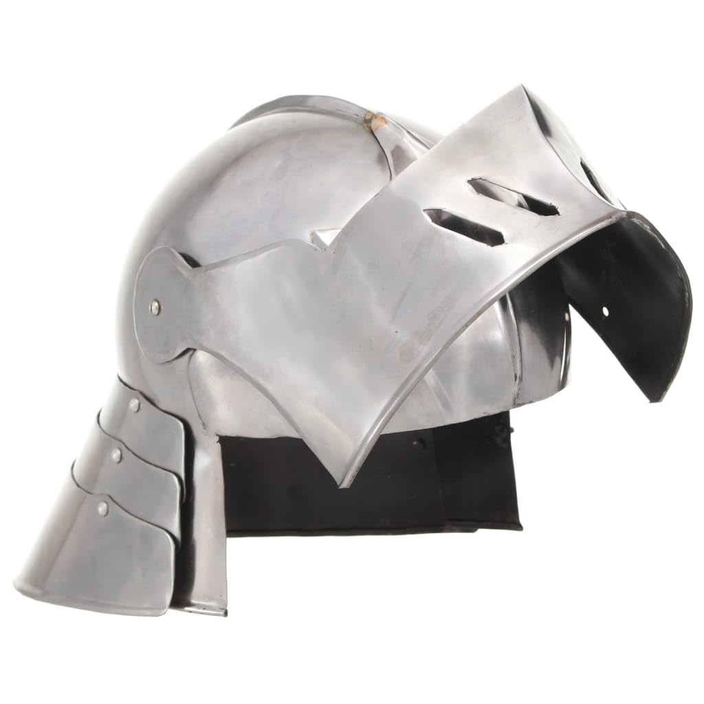 Genérico Réplica de Casco de Caballero Medieval Antiguo Larp Acero Plata,Arte y Ocio,Hobbies y Artes Creativas,Coleccionables,Armas coleccionables-286215