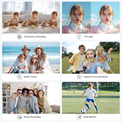 4K Digital Camera for Photography, 50MP Autofocus Point and Shoot Camera with 180° Flip Screen, 16X Zoom Compact Vlogging Camera for YouTube, Travel Camera with 32GB SD Card, White - image 7