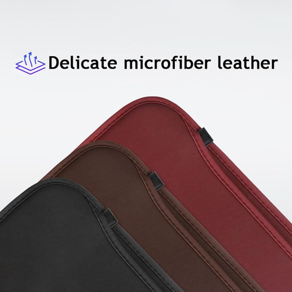 2 Stück Auto Rückenlehnenschutz für Jeep Cherokee Grand Cherokee 2003-2019, Autositz Kickschutz mit Taschen, Rücksitz Organizer aus Wasserdichtem Leder,C Brown