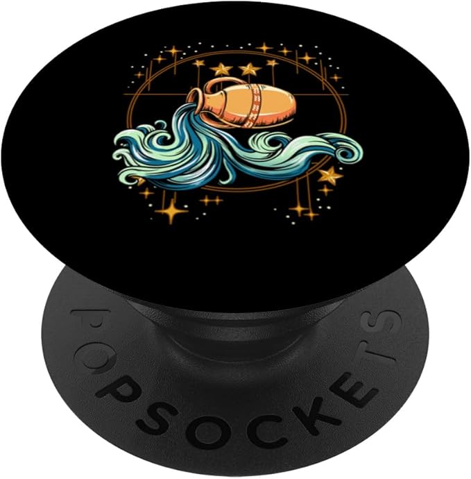 Aquarius Zodiac Sign PopSockets Adhesive PopGrip