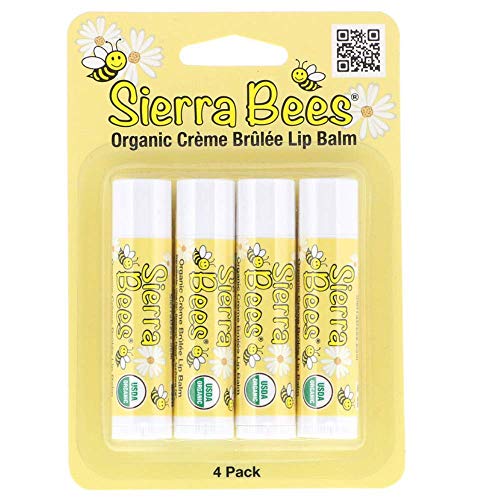 Sierra Bees Organic Lip Balms Creme Brulee 4 Pack 15 oz 4 25 g Each