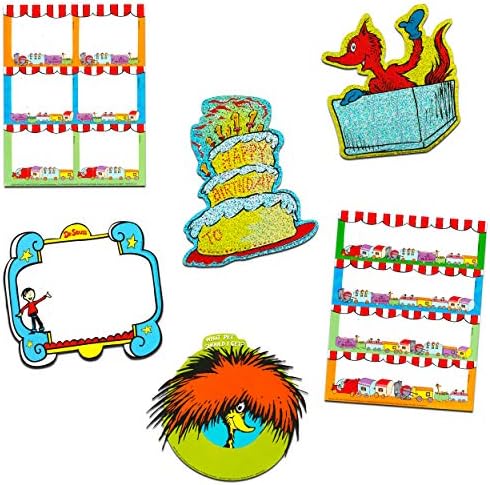 Dr. Seuss Party Decorations Set - Bundle with 200 Pc Dr. Seuss Poster,  Stickers, Labels (Dr. Seuss Classroom Supplies)