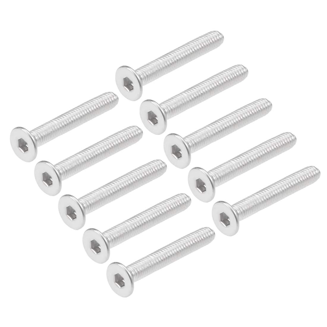 sourcing mapM3x20mm Flat Head Machine Screws Inner Hex Screw 304 Stainless Steel Fasteners Bolts 40Pcs